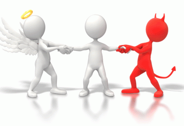 What if you could watch a tug of war between Temptation of your Flesh and your Spirit self. Which side would win?